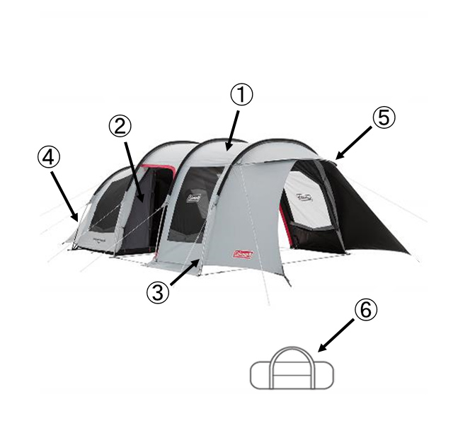 コールマン トンネル2ルームハウス/LDX+用キャリーケース | コールマン