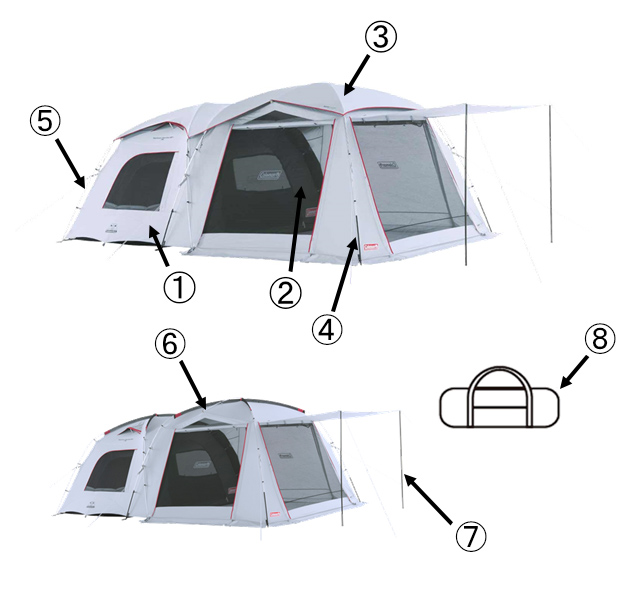 シルバー金具 コールマンタフスクリーン2ルームハウス/MDX - crumiller.com