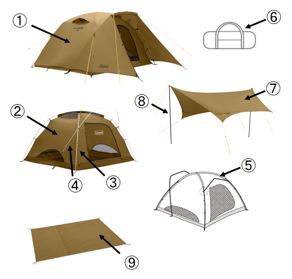 コンパクトドーム Ldxスタートパッケージ用テント収納ケース コールマン オンラインショップ