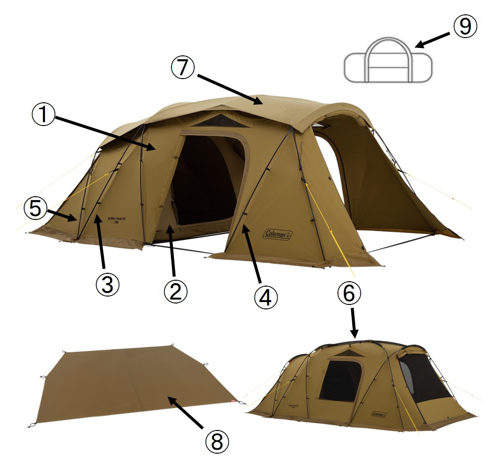 コールマン　テント テントの設営方法「タフスクリーン2ルームハウス⁄MDX」| コールマン