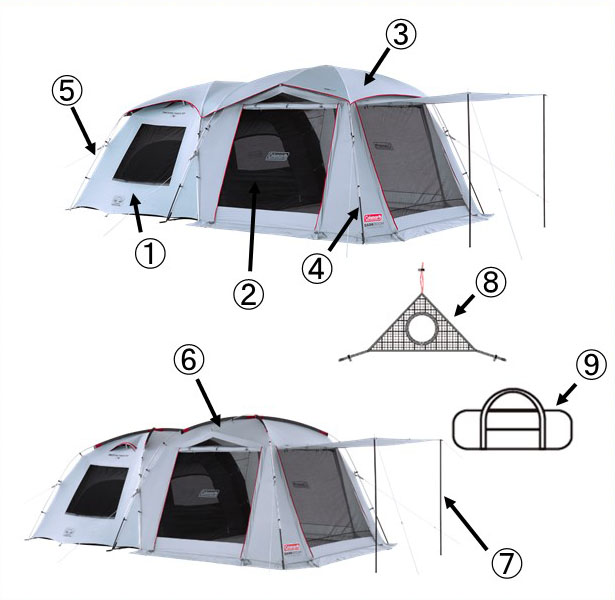 タフスクリーン２ルーム エアー / MDX+用リッジポールの通販｜キャンプ用品のコールマン【公式】オンラインショップ |  アウトドア用品・キャンプ用品のコールマン【公式】オンラインショップ
