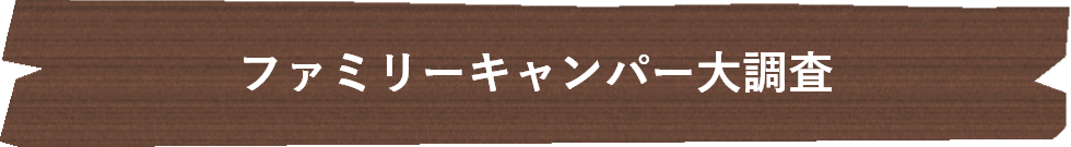 ファミリーキャンパー大調査